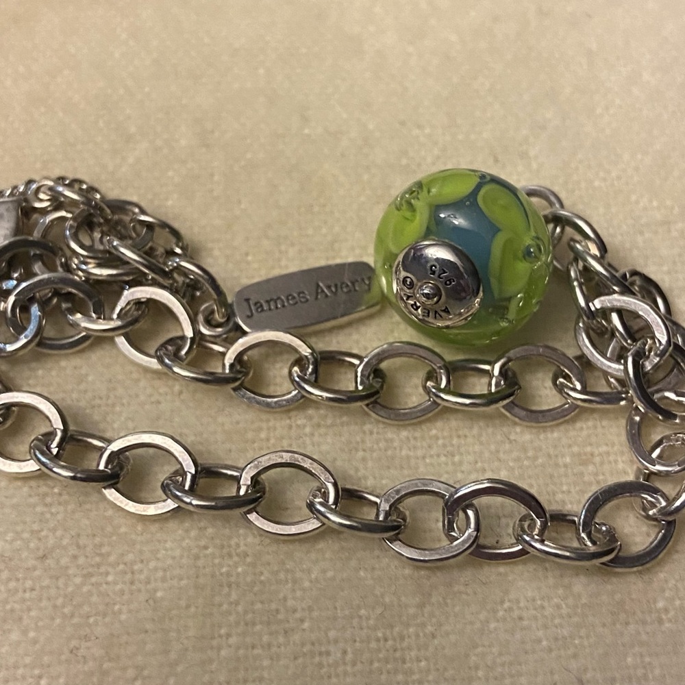 SOLDJames Avery bracelet with retired glass flower finial - Picture 5 of 8